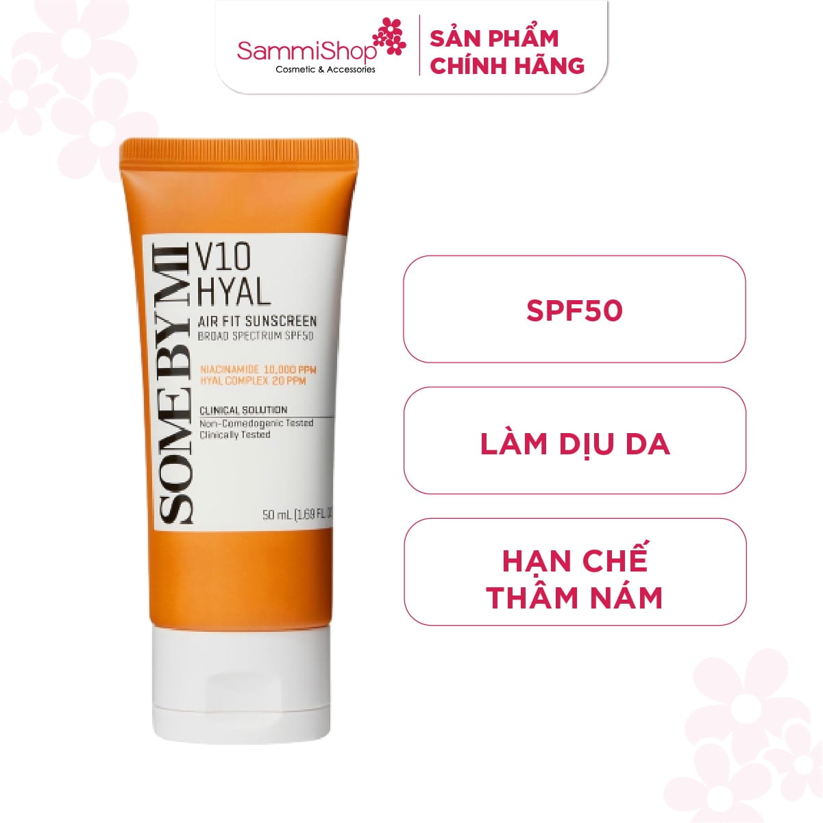 Some By Mi Kem chống nắng V10 Hyal Air Fit Sunscreen Broad Spectrum SPF50 50ml 2