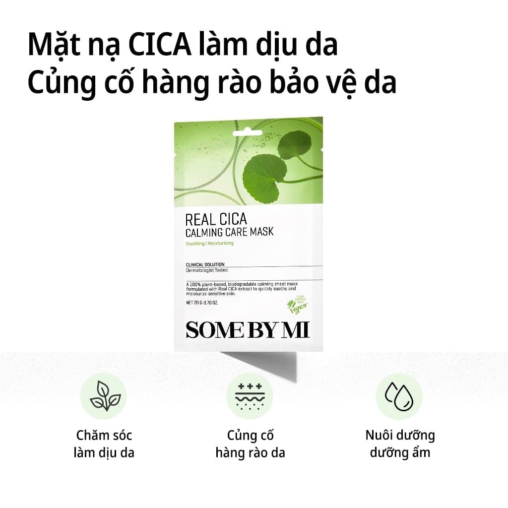 Some By Mi Mặt nạ giấy Real Cica Calming Care Mask 20g thumb 4