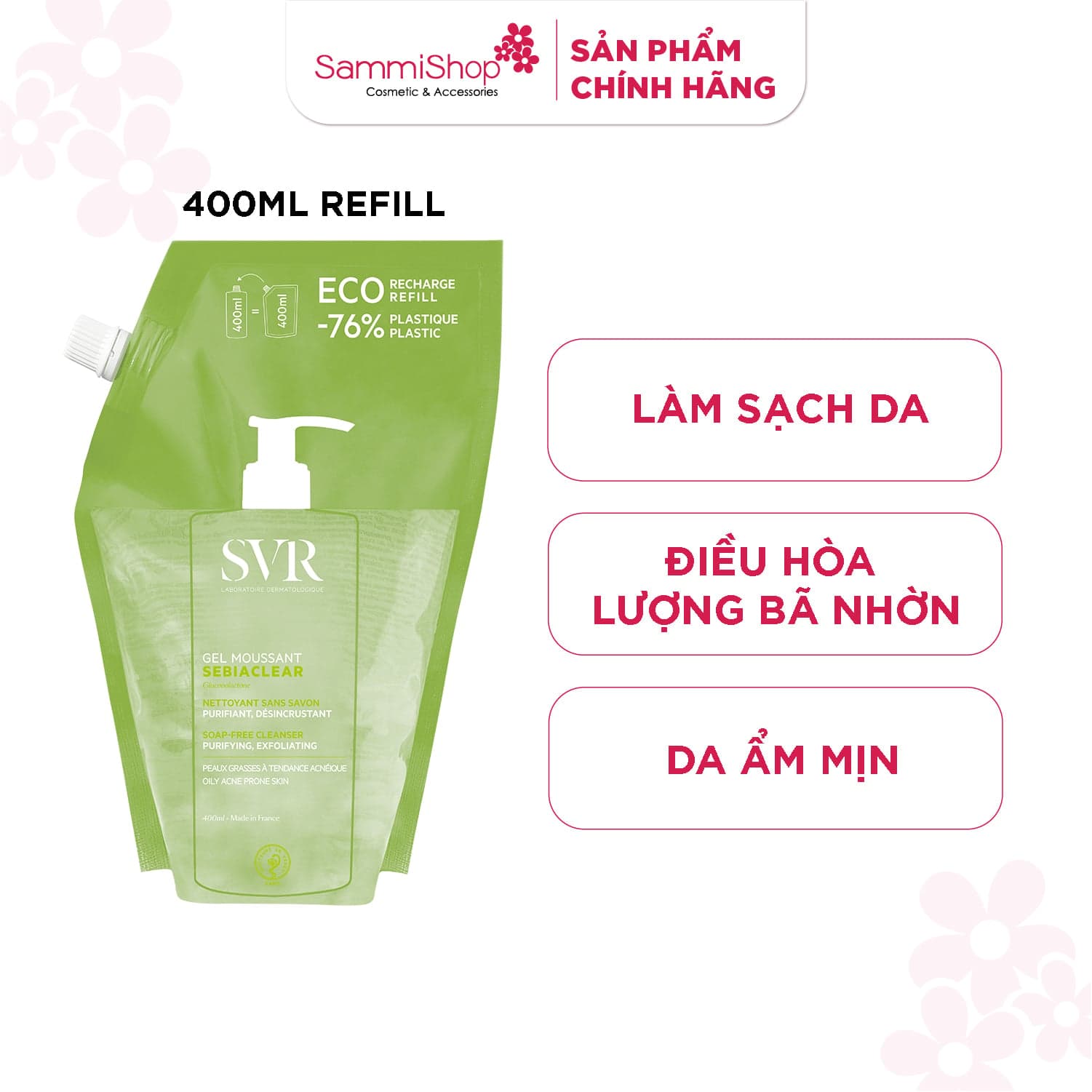 SVR Gel rửa mặt Sebiaclear Gel Moussant thumb 3