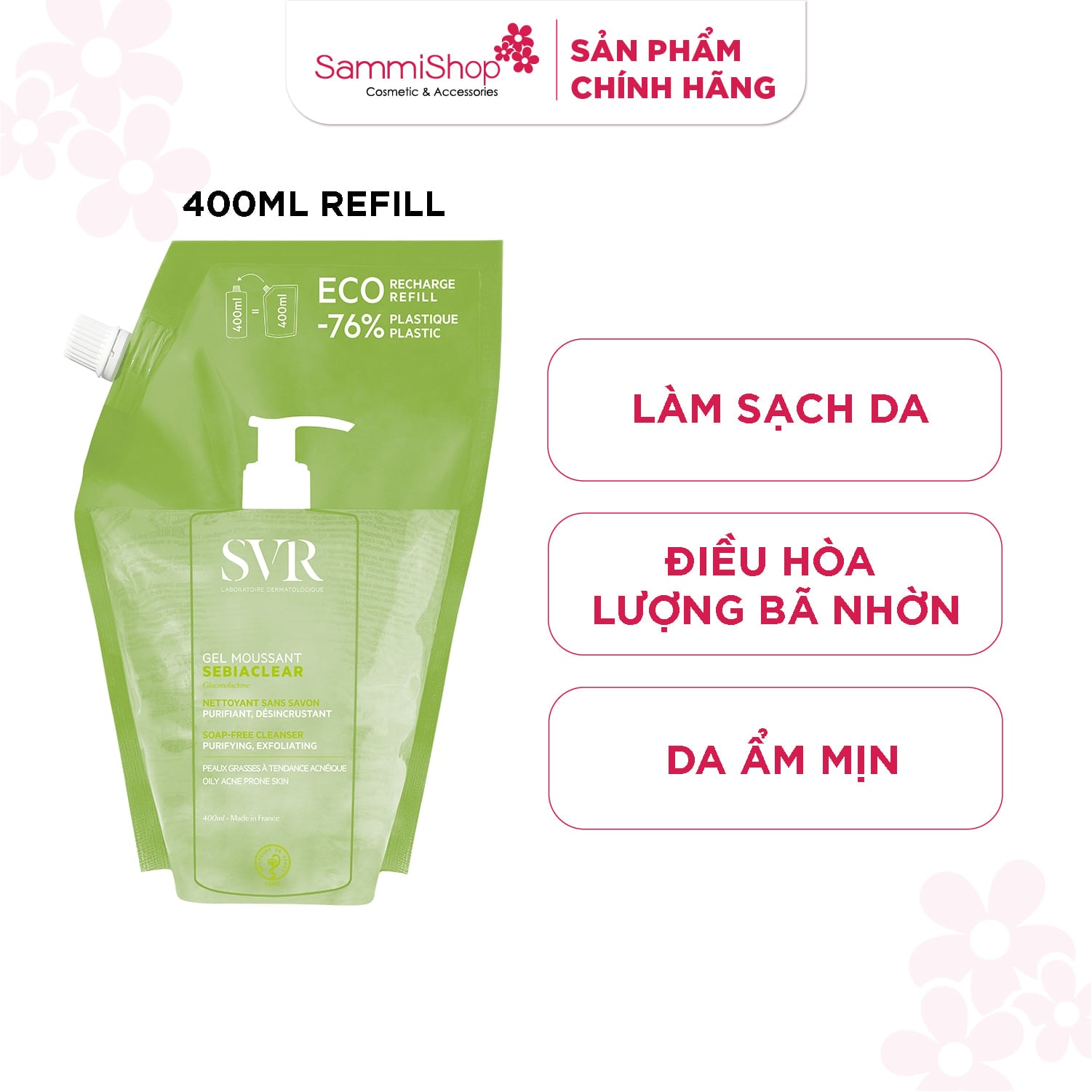 SVR Gel rửa mặt Sebiaclear Gel Moussant 3