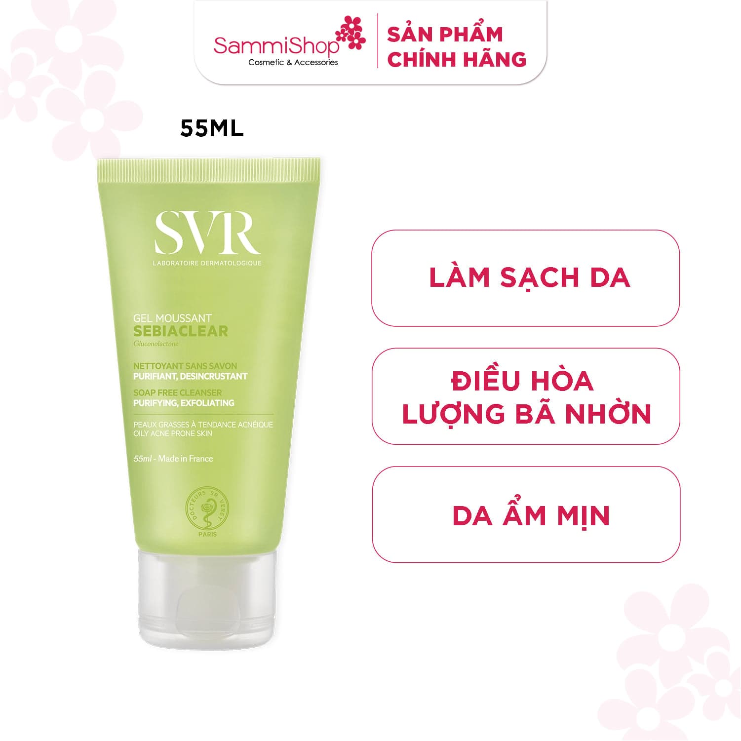 SVR Gel rửa mặt Sebiaclear Gel Moussant thumb 5