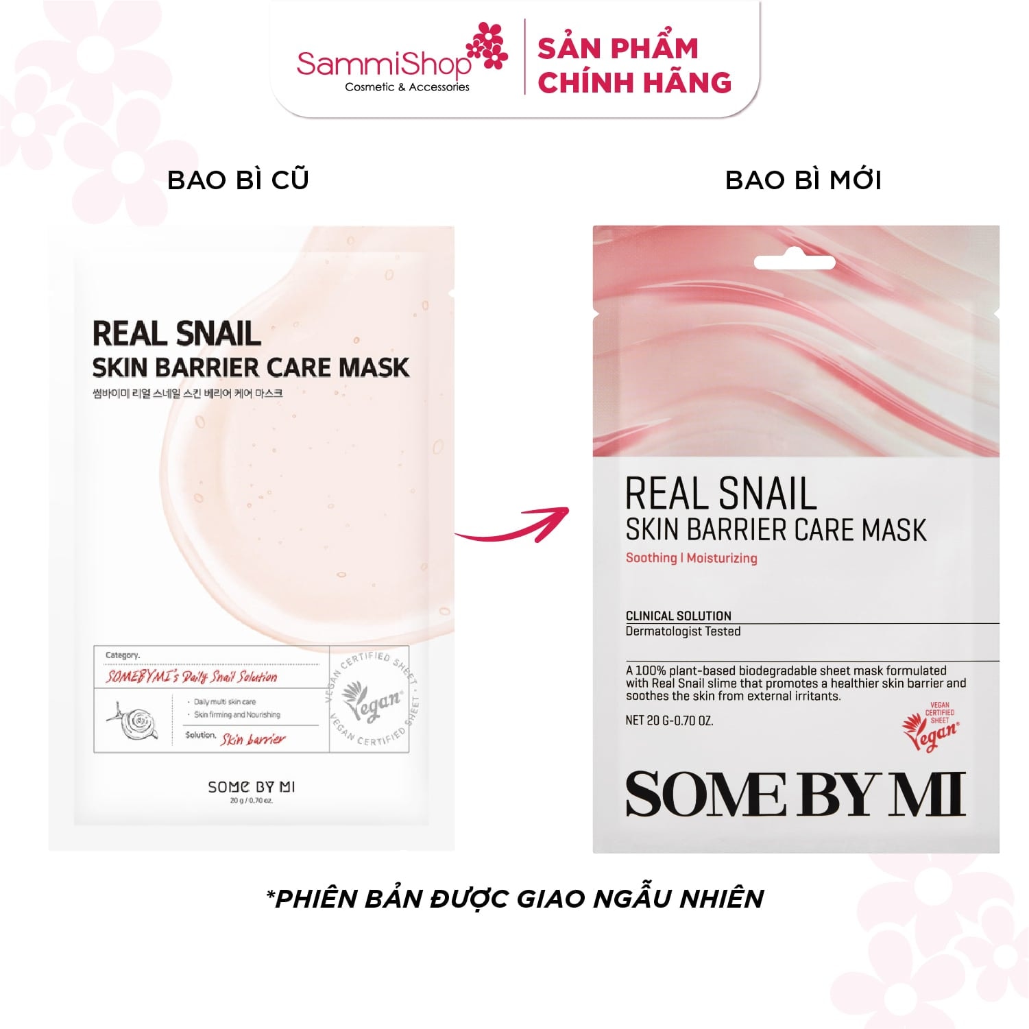 Some By Mi Mặt nạ giấy Real Snail Skin Barrier Care Mask 20g 2