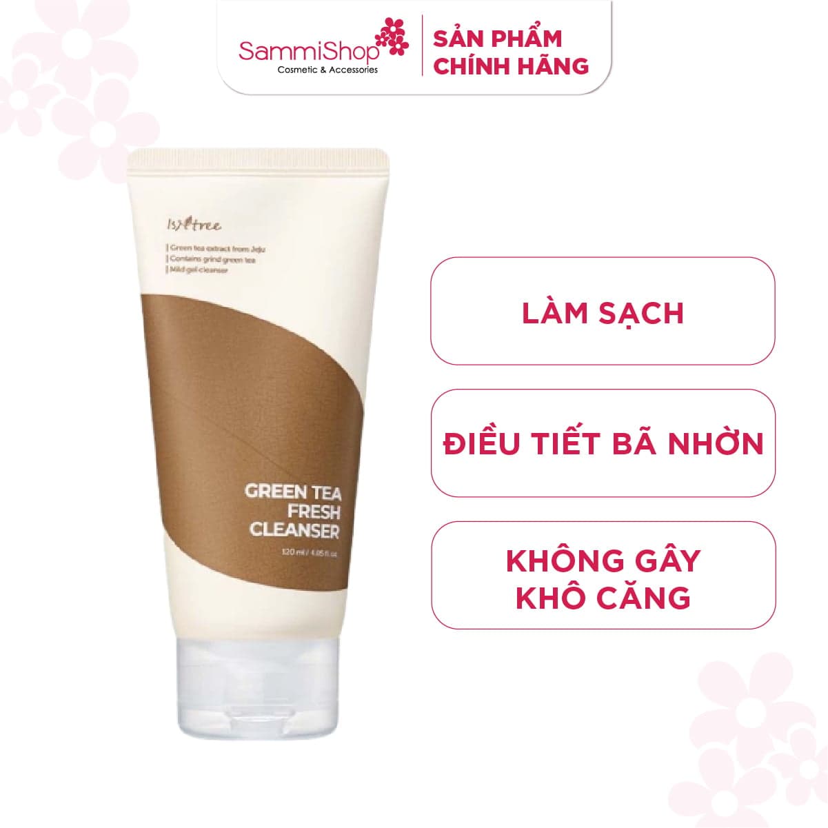 Isntree Sữa Rửa Mặt Green Tea Fresh Cleanser 120ml thumb 2