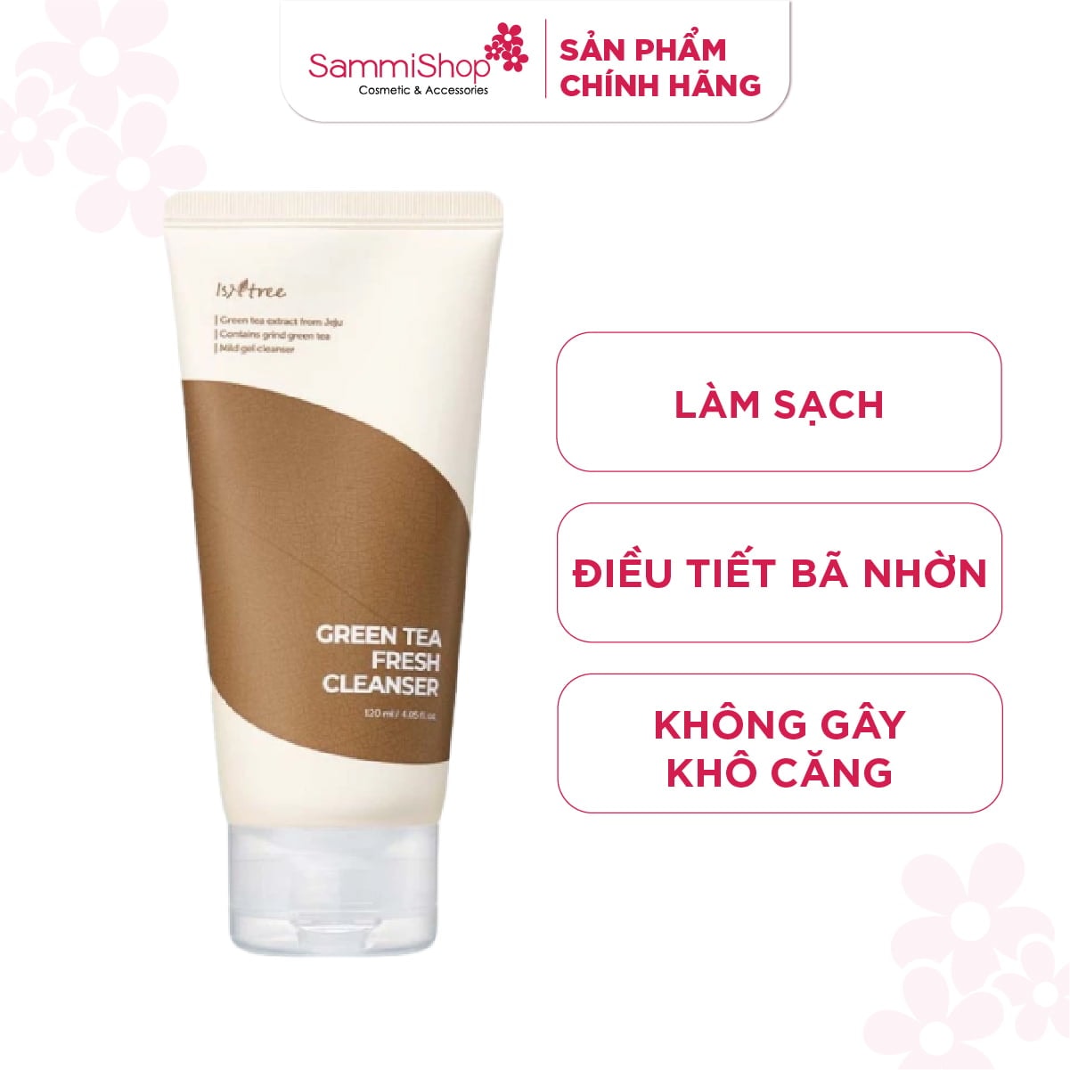 Isntree Sữa Rửa Mặt Green Tea Fresh Cleanser 120ml 2