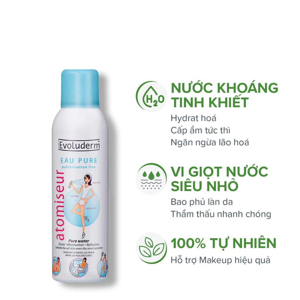 Evoluderm Xịt khoáng Pure Water thumb 4