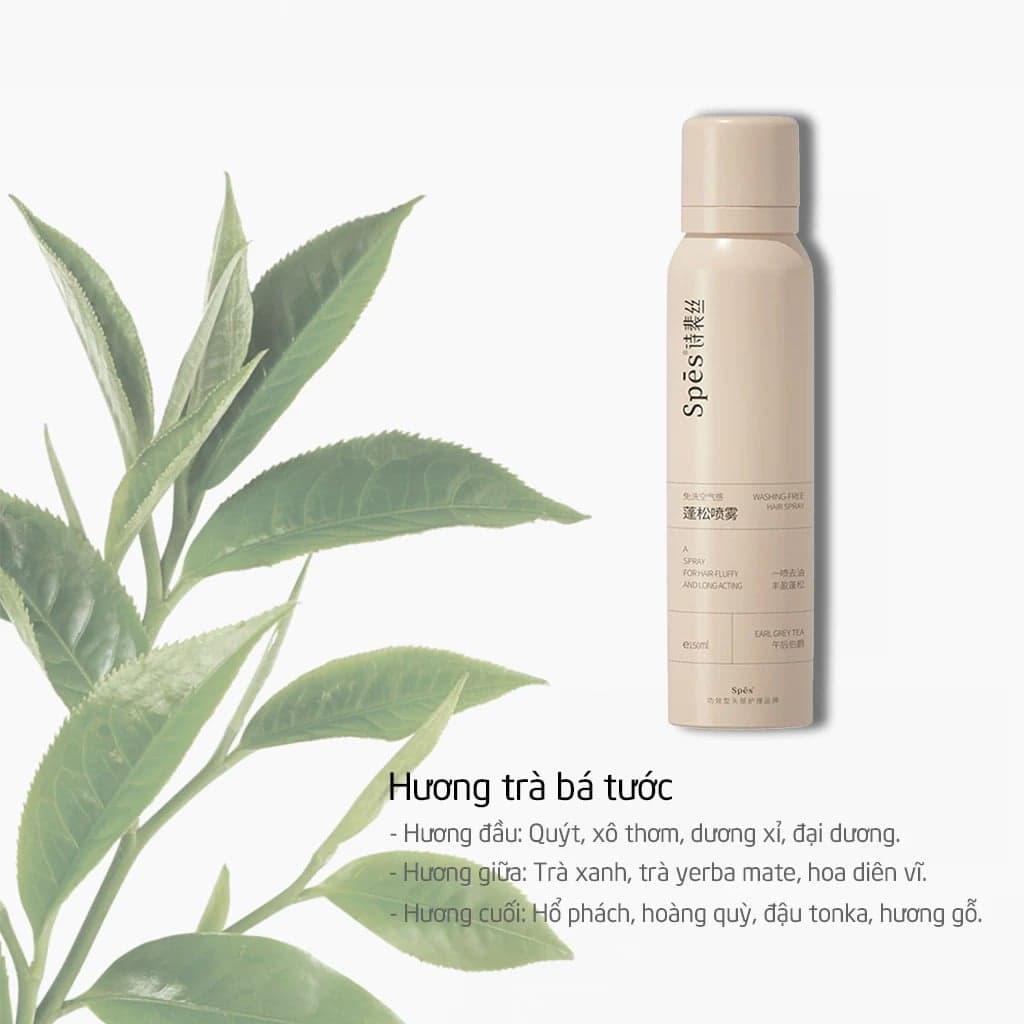 Spes Dầu gội khô Washing-Free Hair Spray 150ml thumb 4