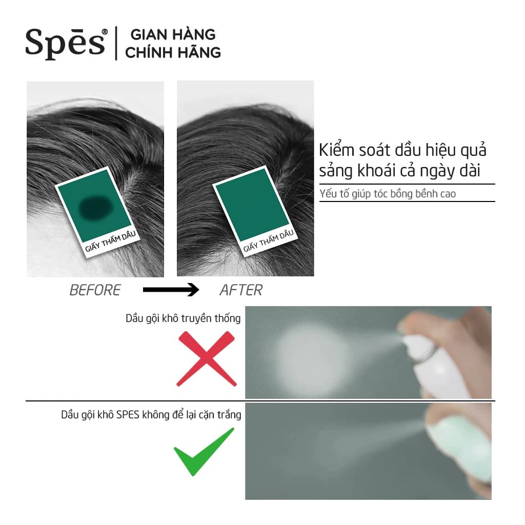 Spes Dầu gội khô Washing-Free Hair Spray 150ml thumb 8