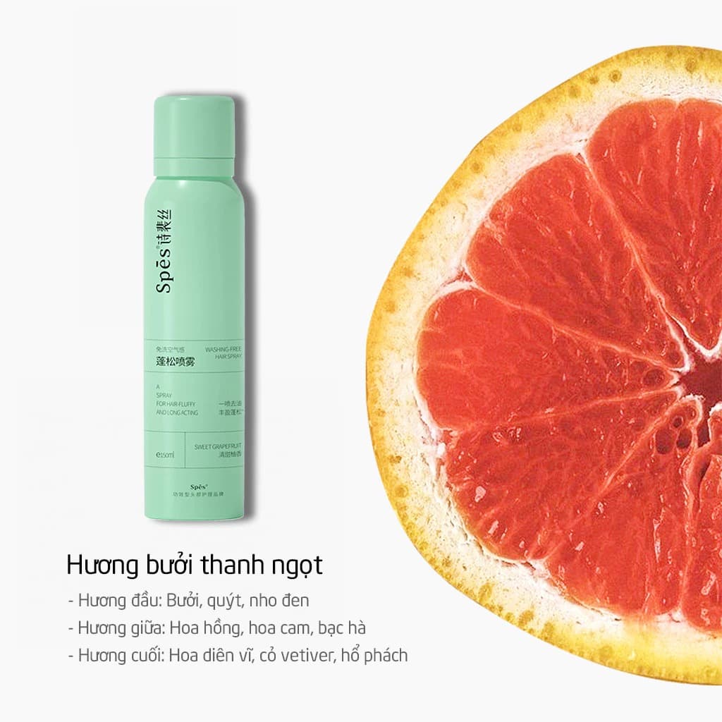 Spes Dầu gội khô Washing-Free Hair Spray 150ml thumb 6