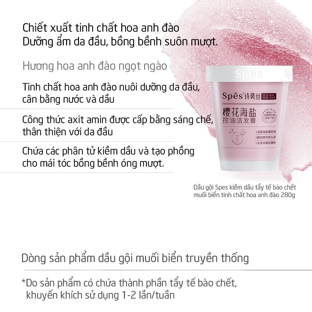 Spes Dầu gội muối biển 280g thumb 4