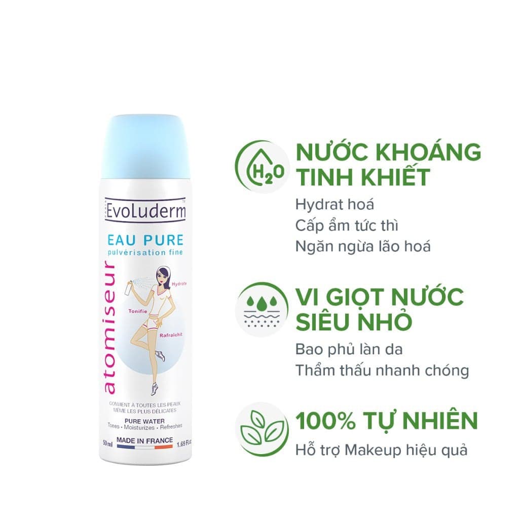 Evoluderm Xịt khoáng Pure Water thumb 3