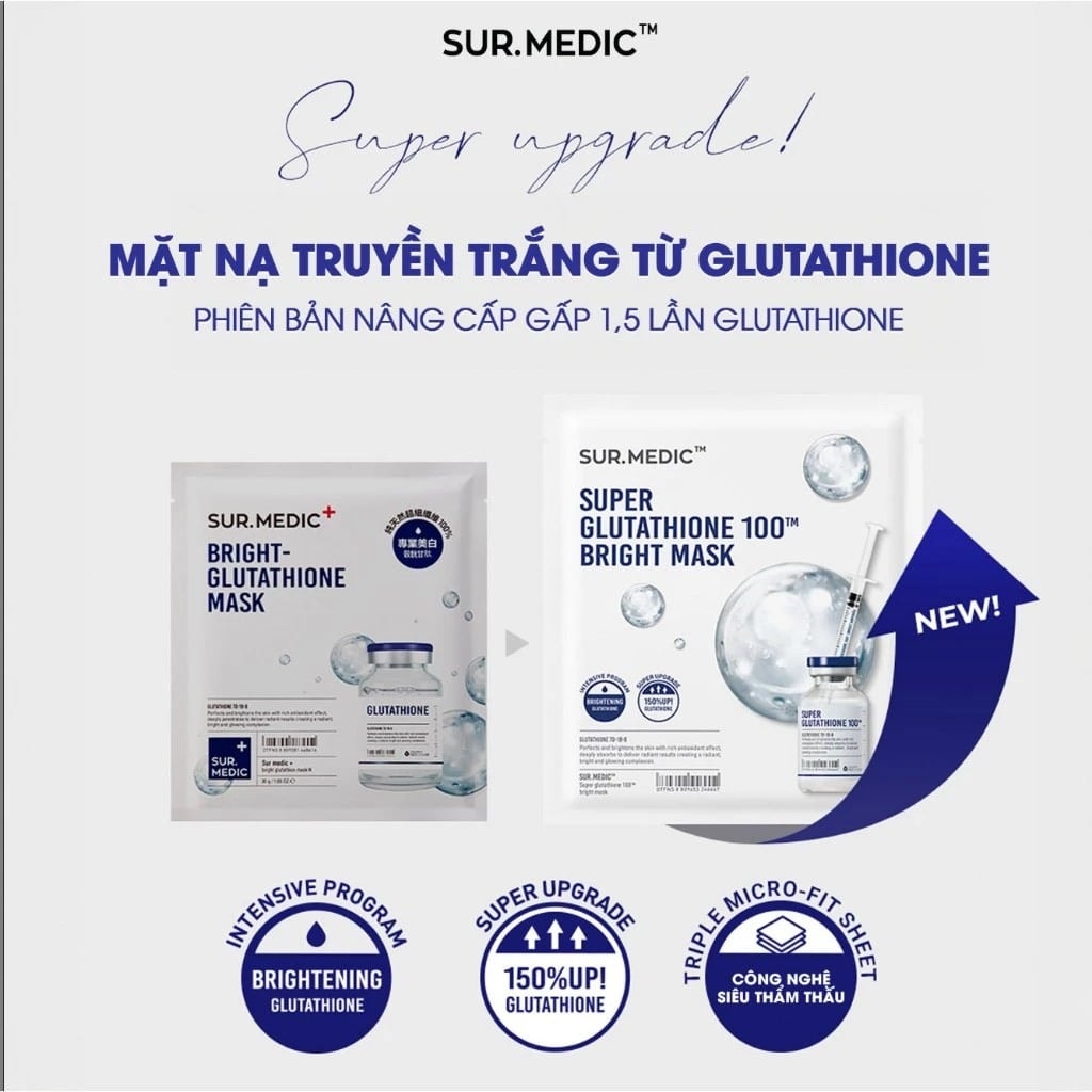 neogen sur.medic bright glutathione mask - Surmedic Set which instantly illuminate and brighten up dark MEDIHEAL Hyper Hyaluronate Mask 1.23