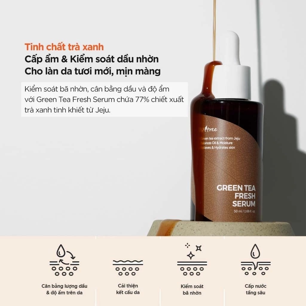 Isntree Tinh Chất Green Tea Fresh Serum 50ml 5