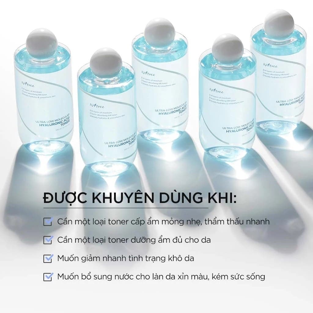 Isntree Nước Hoa Hồng Ultra-Low Molecular Hyaluronic Acid Toner 300ml thumb 9