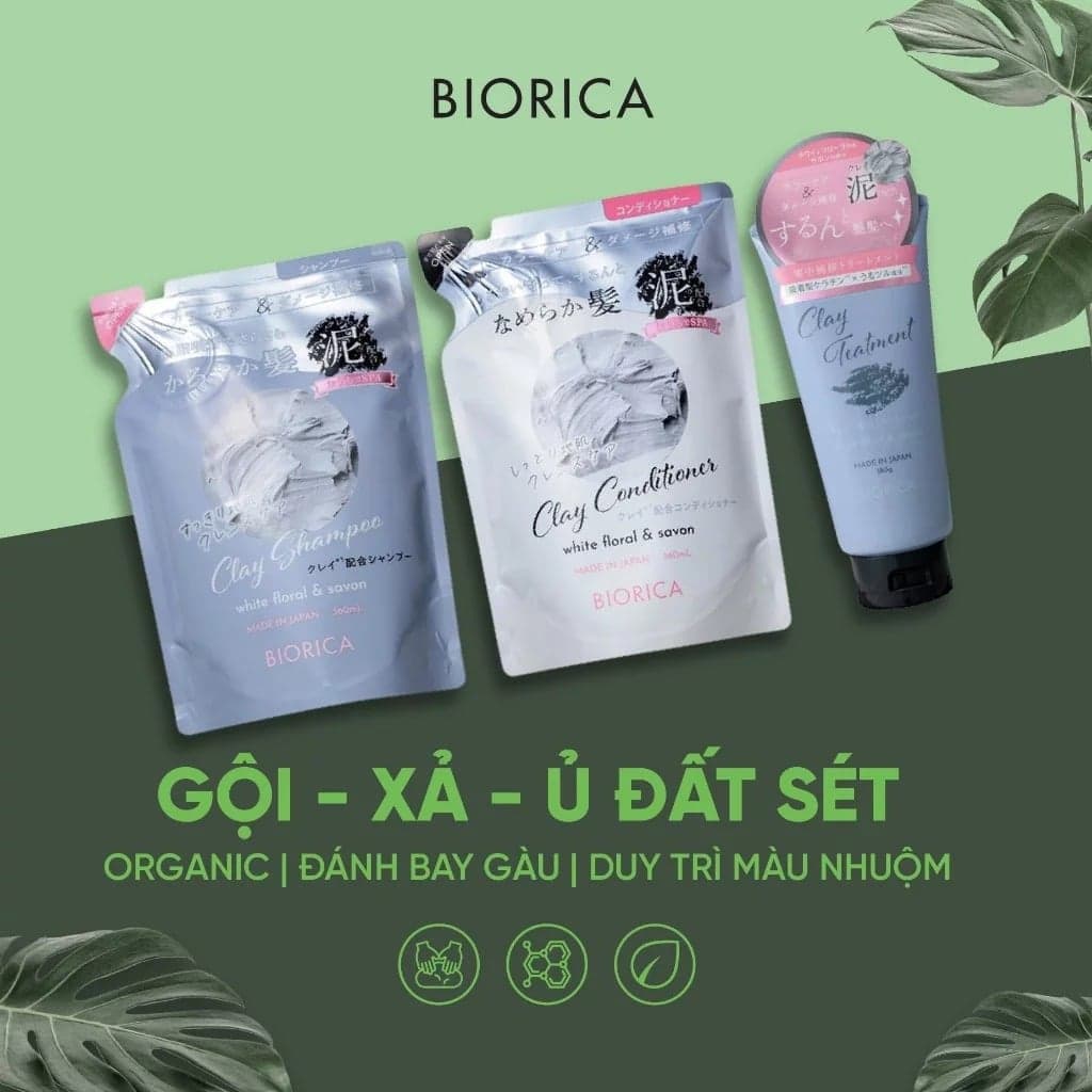 Biorica Dầu xả đất sét Clay Conditioner dạng túi 360ml thumb 2