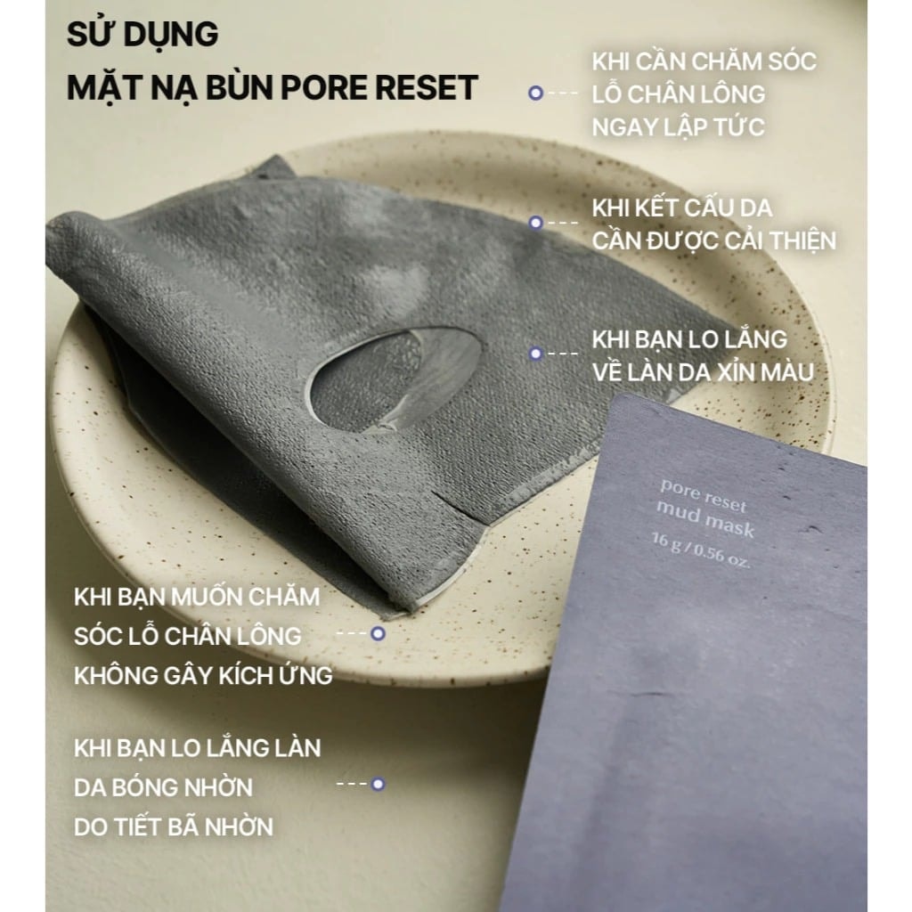 Luvum Mặt nạ Pore Reset Mud Mask 16g 5