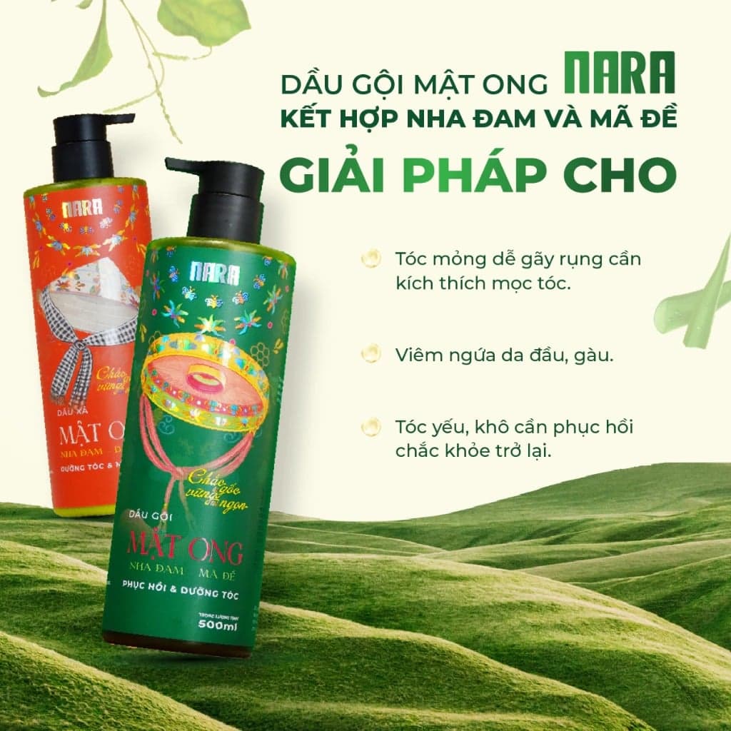 Nara Dầu gội Mật ong Nha đam mã đề thumb 6