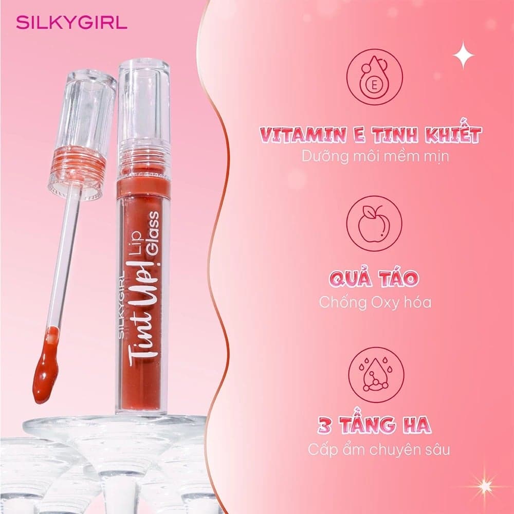 Silkygirl Son bóng Tint Up Lip Glass thumb 4
