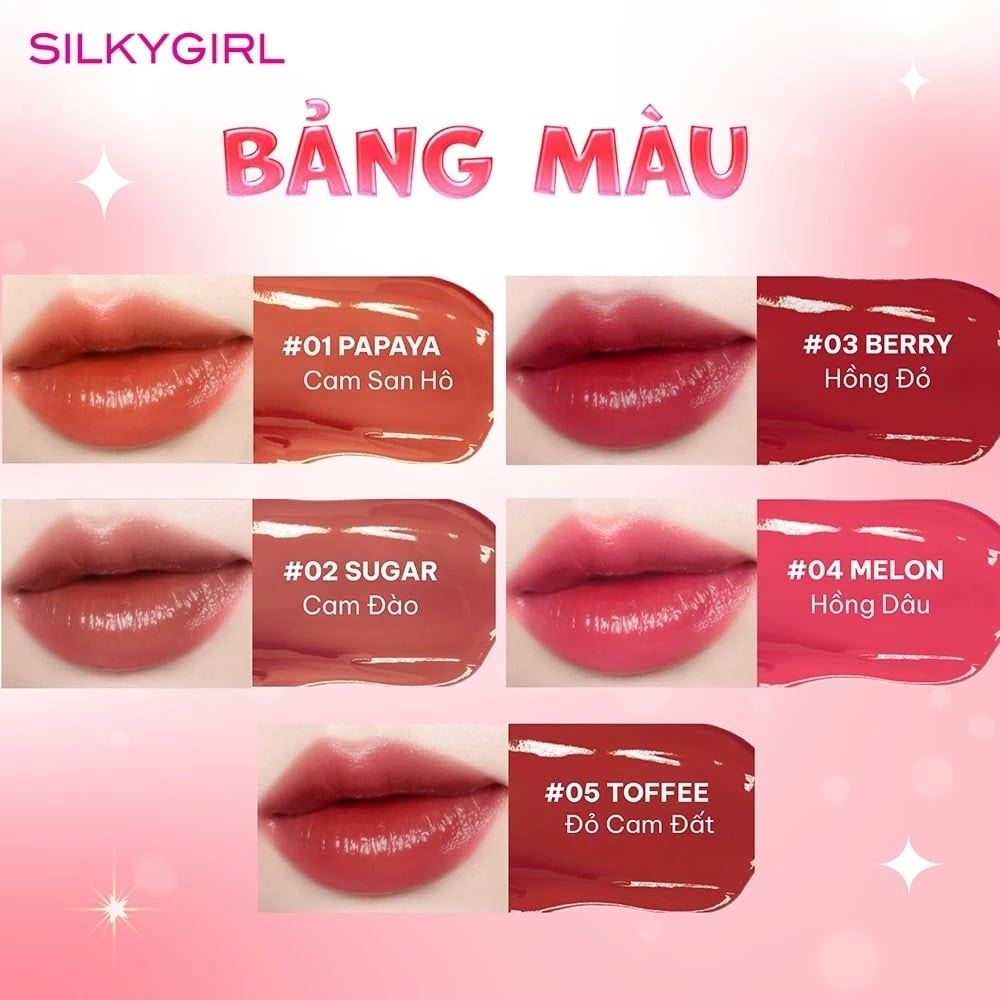 Silkygirl Son bóng Tint Up Lip Glass 3