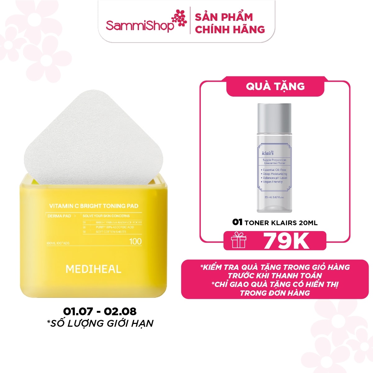 Mediheal Mặt nạ dưỡng da Vitamin C Bright Toning Pad 180ml 1