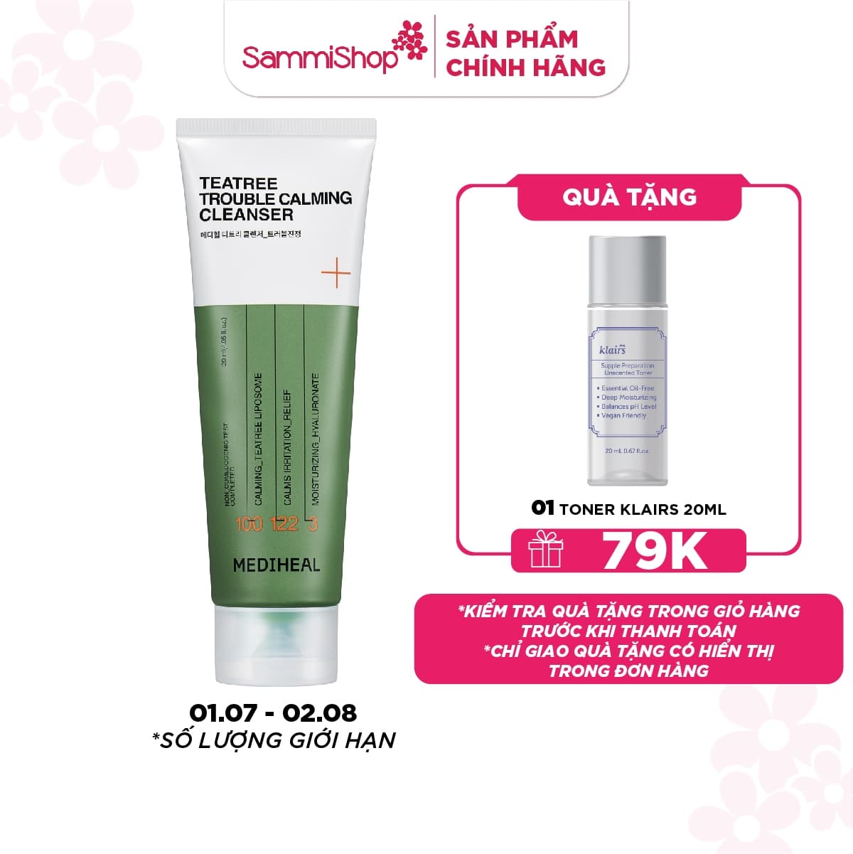 Mediheal Sữa rửa mặt Teatree Cleanser Trouble Calming 120ml thumb 1
