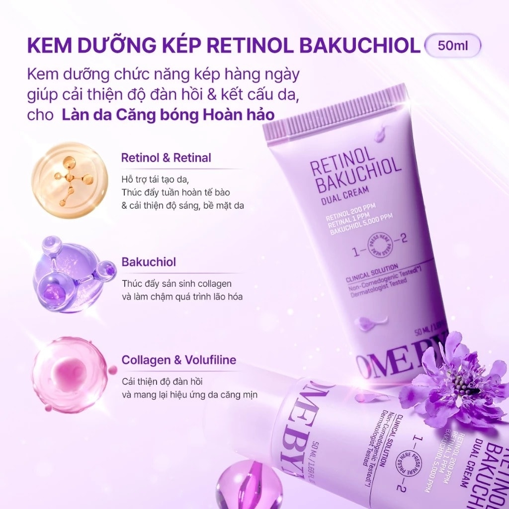 Some By Mi Kem dưỡng Retinol Bakuchiol Dual Cream 50ml 4