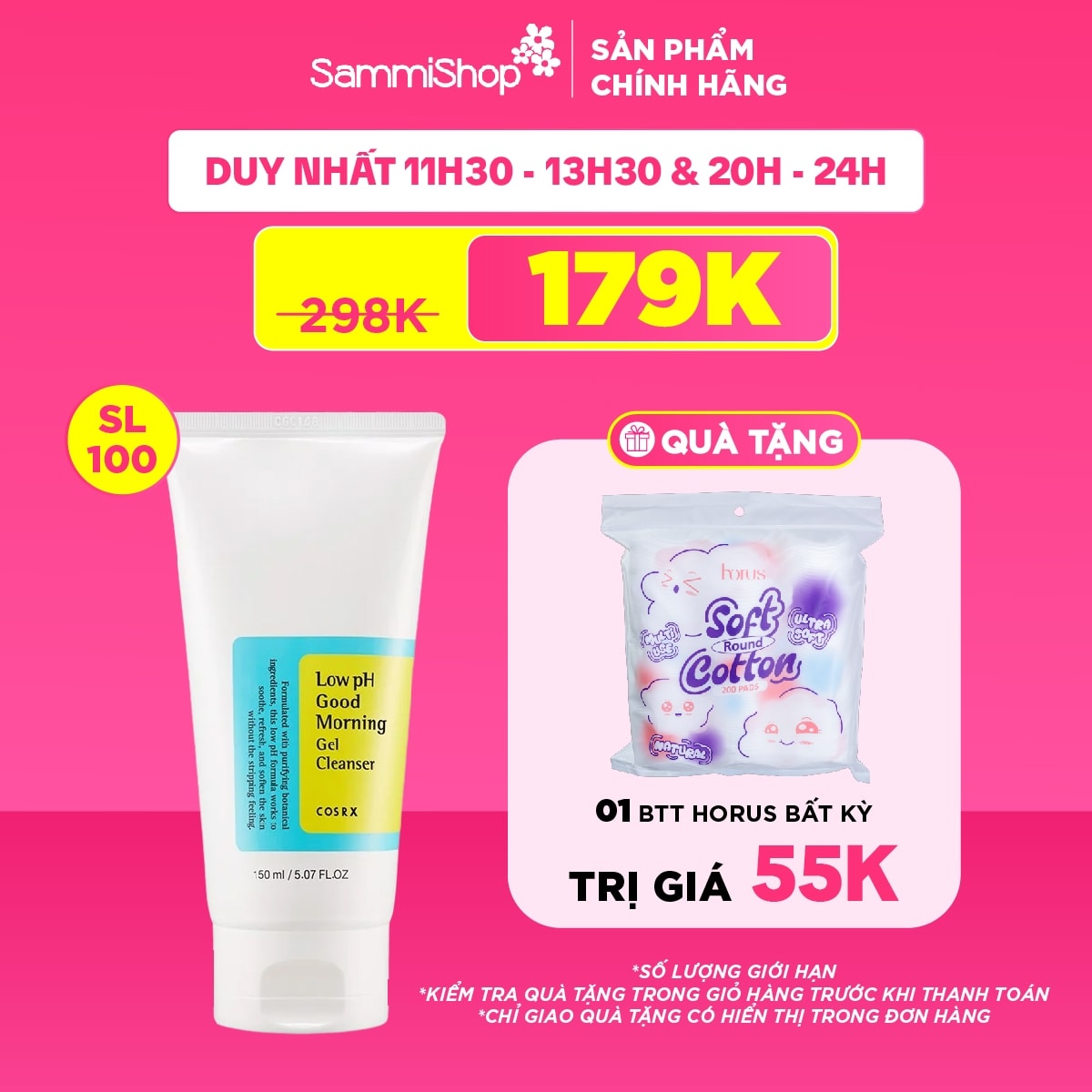 FS8 COSRX sữa rửa mặt Low pH Good Morning Gel Cleanser 150ml 1