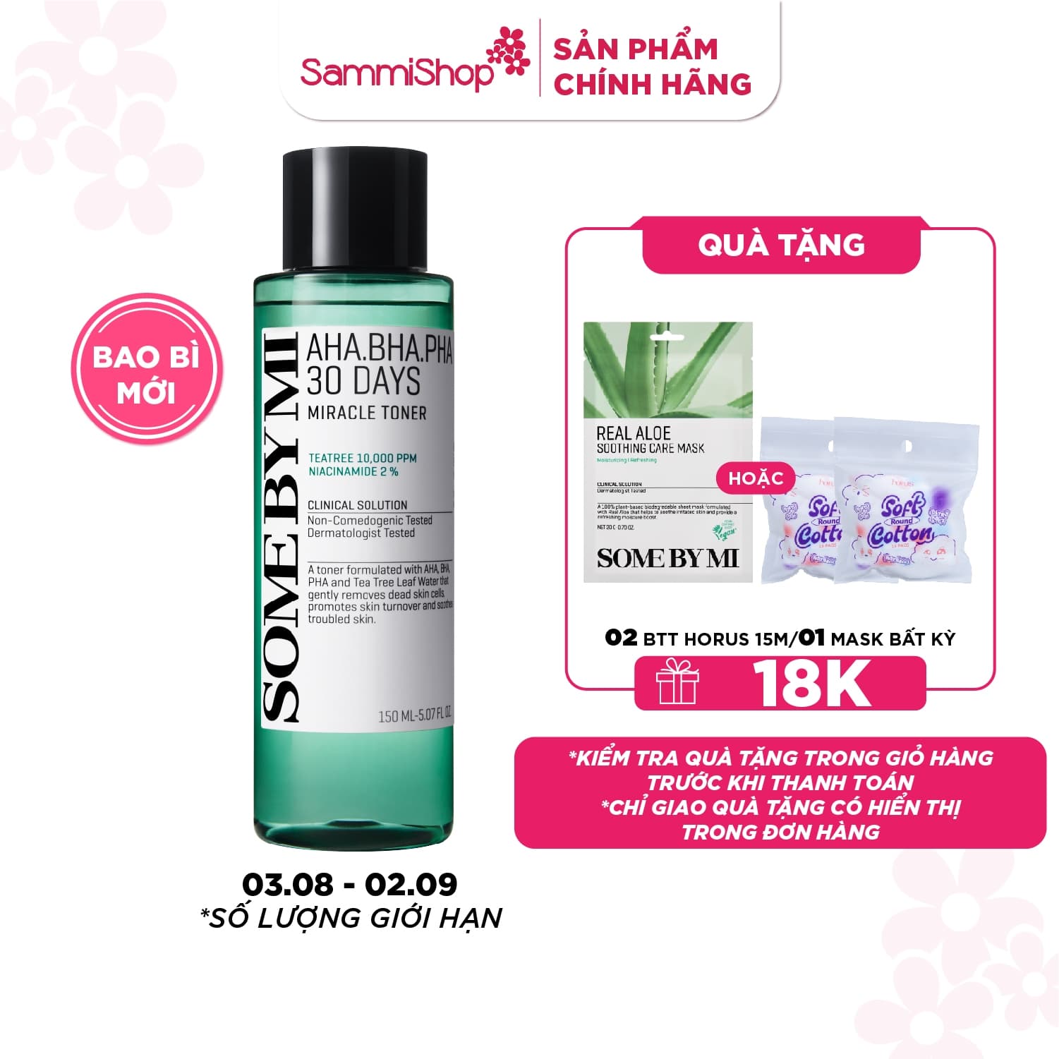 Some By Mi Nước hoa hồng AHA.BHA.PHA 30 Days Miracle Toner 150ml thumb 1