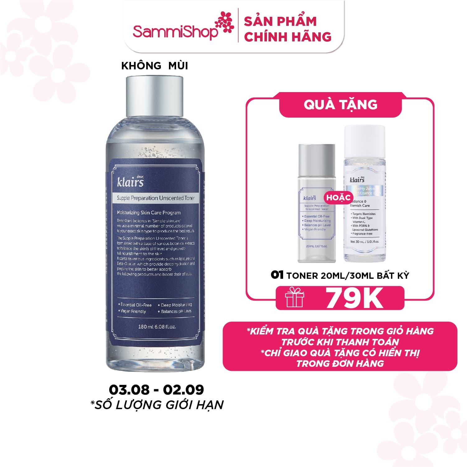 Dear, Klairs nước hoa hồng Supple Preparation Unscented Toner thumb 2