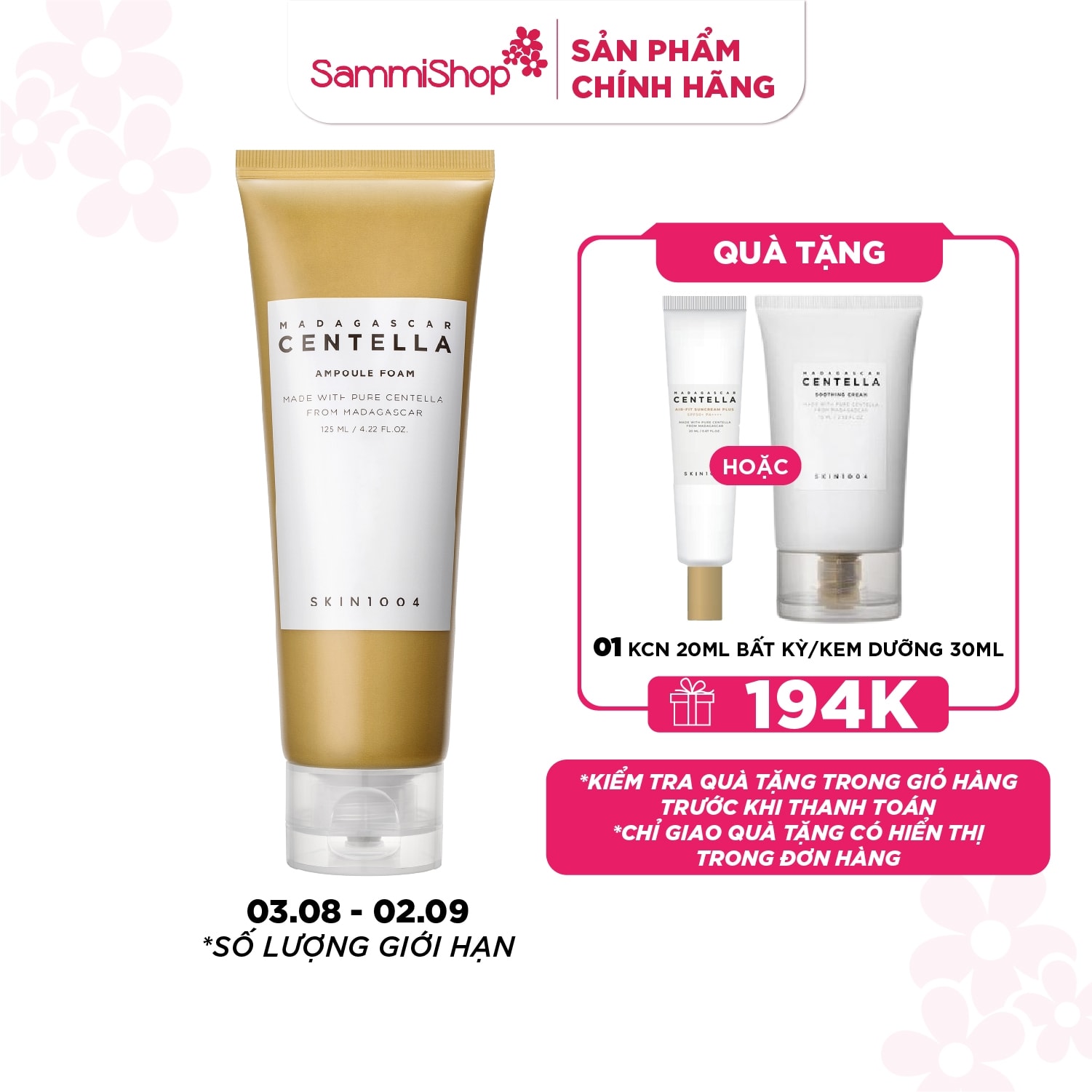 Skin1004 Sữa rửa mặt Madagascar Centella Ampoule Foam 125ml 1