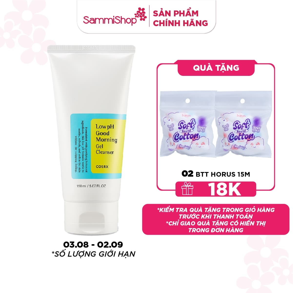 COSRX sữa rửa mặt Low pH Good Morning Gel Cleanser 150ml