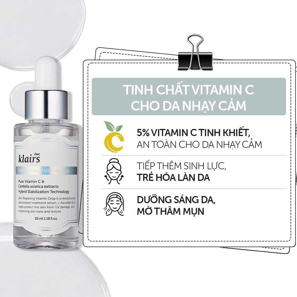 Dear, Klairs Tinh chất Freshly Juiced Vitamin Drop 35mL thumb 3