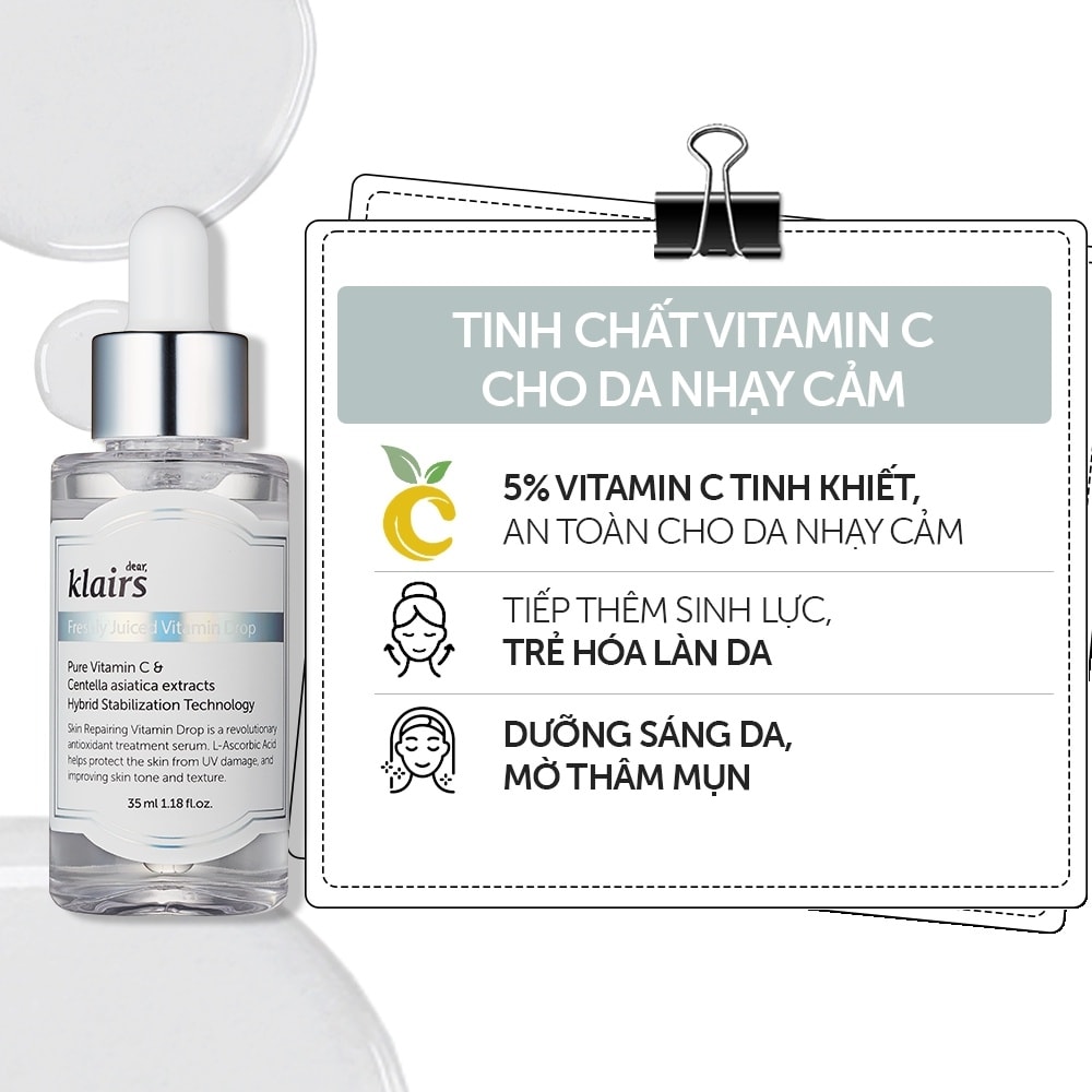 Dear, Klairs Tinh chất Freshly Juiced Vitamin Drop 35mL 3
