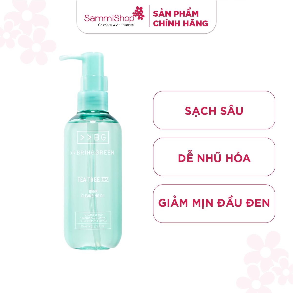Bring Green Dầu tẩy trang Tea Tree Cica Deep Cleansing Oil 200ml 2