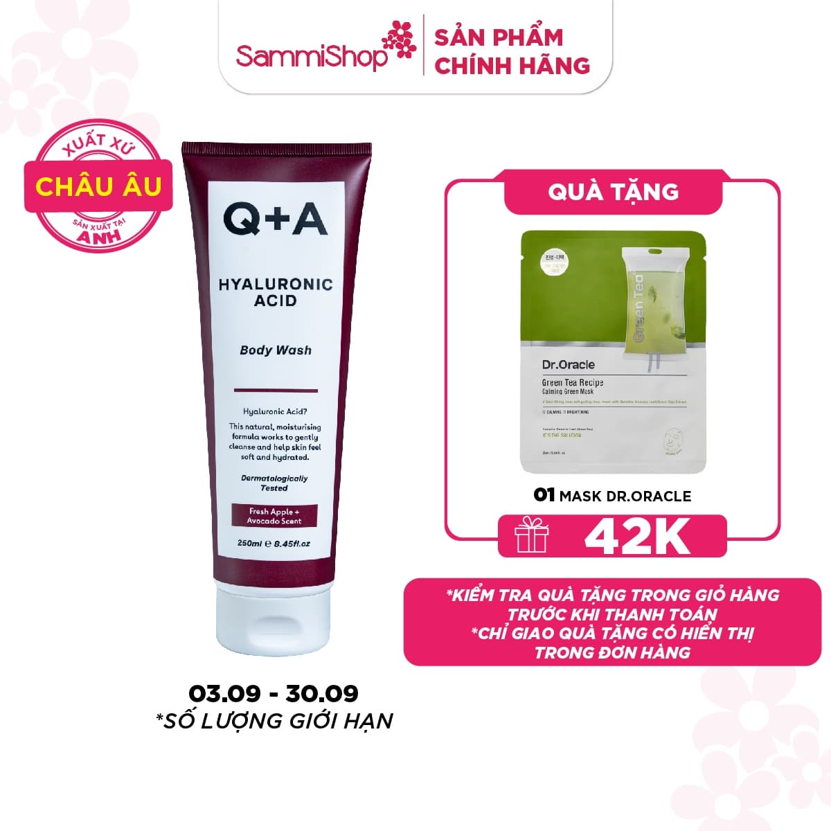 Q+A Sữa tắm Hyaluronic Acid Body Wash 250ml thumb 1