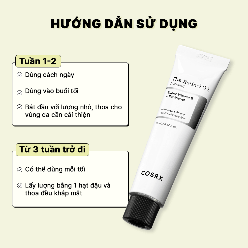 COSRX Kem dưỡng The retinol 0.1 cream 20ml 4