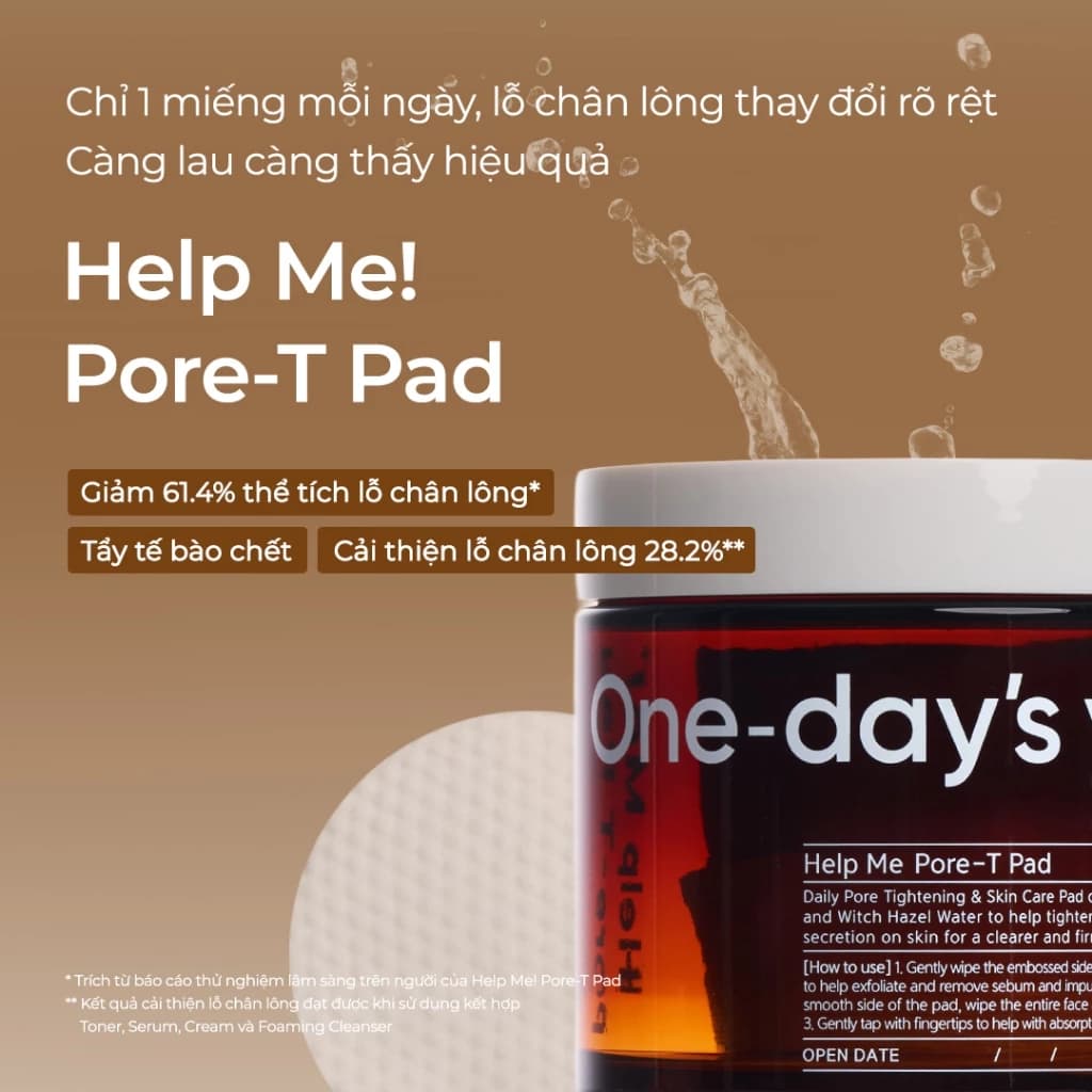 One-Day'syou Nước hoa hồng Help Me Pore-T Pad thumb 2