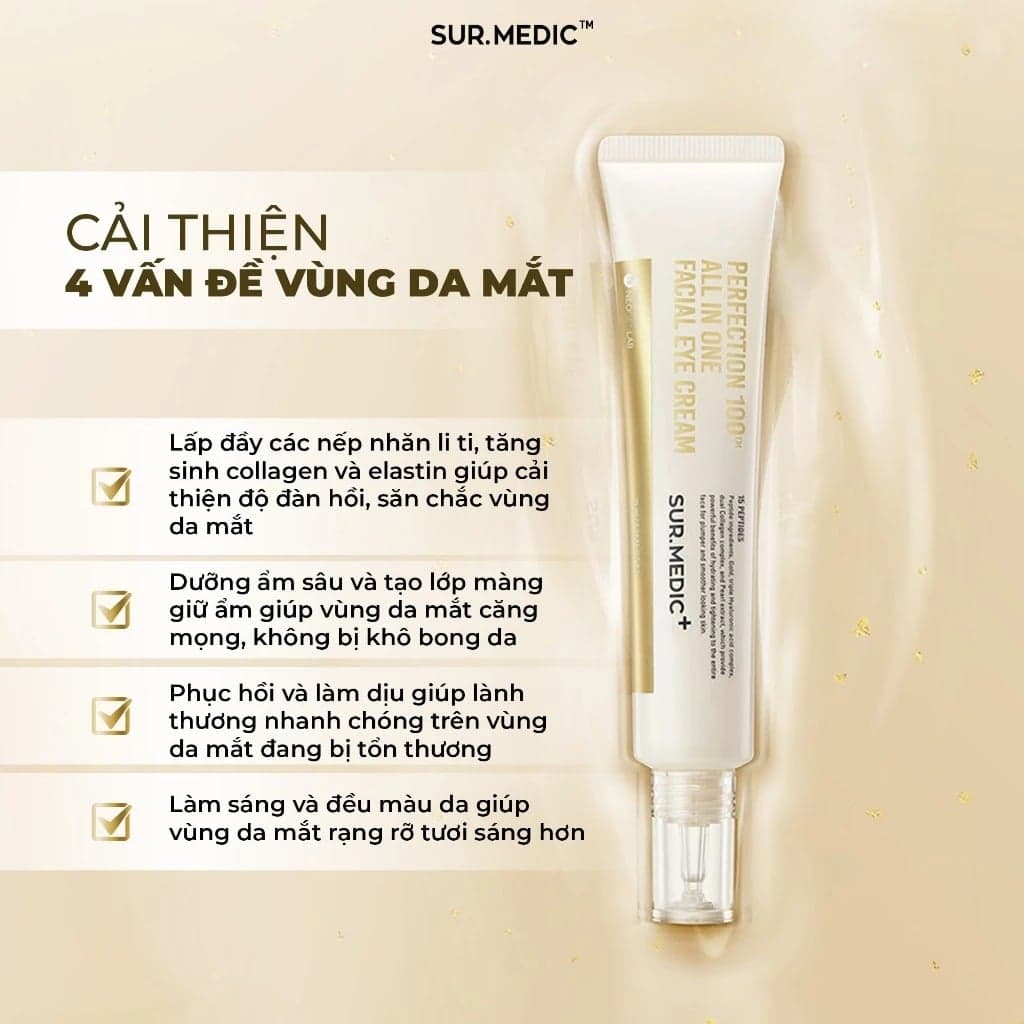 Sur.Medic+ Kem dưỡng mắt Perfection 100Tm All In One Facial Eye Cream 35ml thumb 3