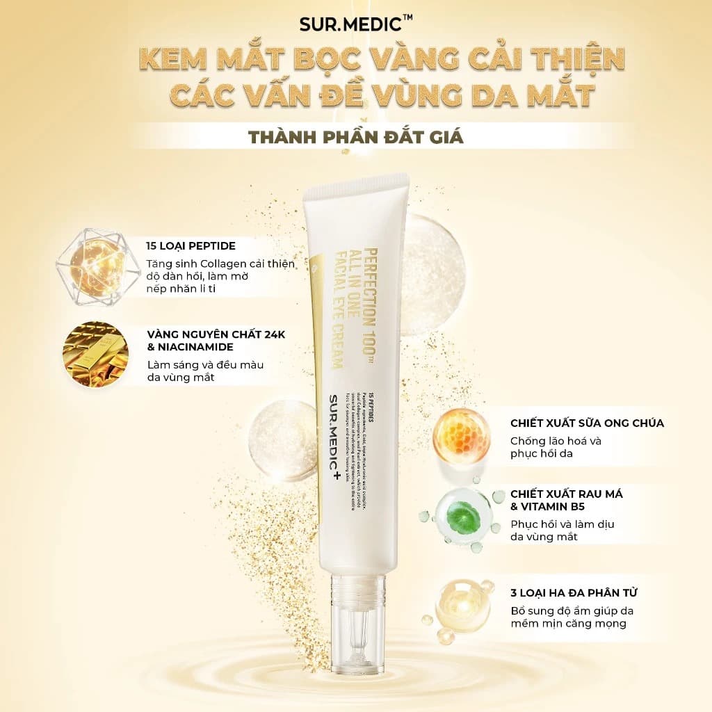 Sur.Medic+ Kem dưỡng mắt Perfection 100Tm All In One Facial Eye Cream 35ml thumb 4