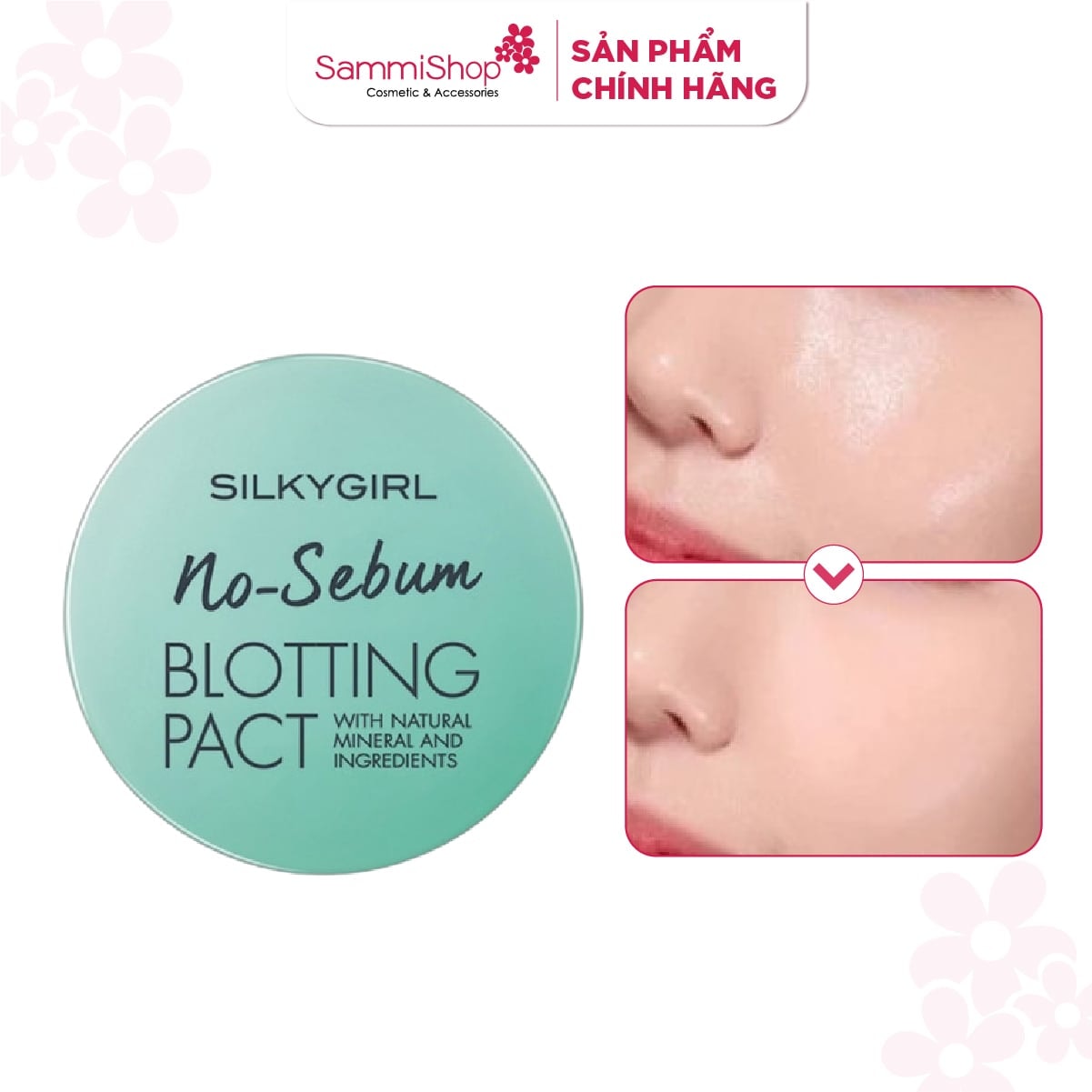 Silkygirl Phấn Phủ No-Sebum Blotting Pact 7g 1