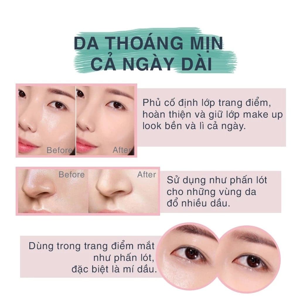 Silkygirl Phấn Phủ No-Sebum Blotting Pact 7g thumb 5