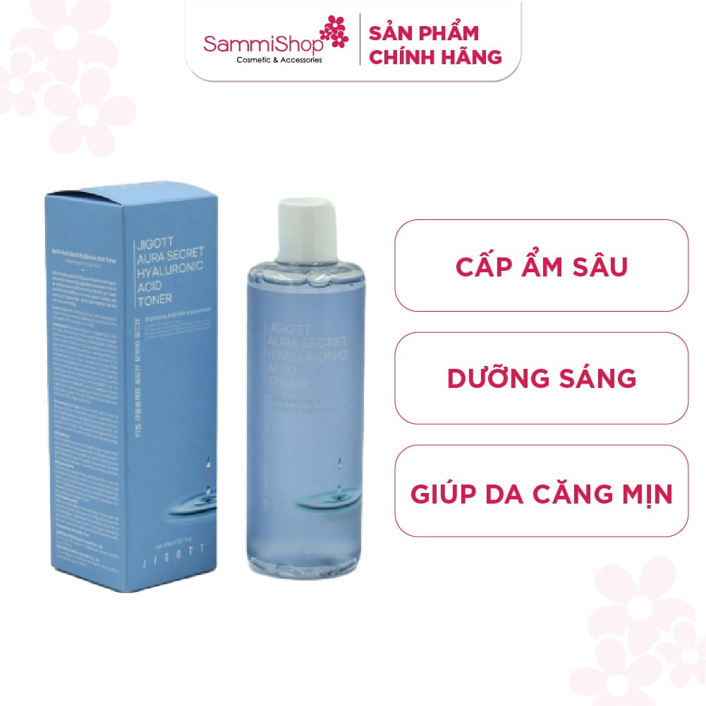Jigott Nước hoa hồng Aura Secret Hyaluronic Acid Toner 300ml 1