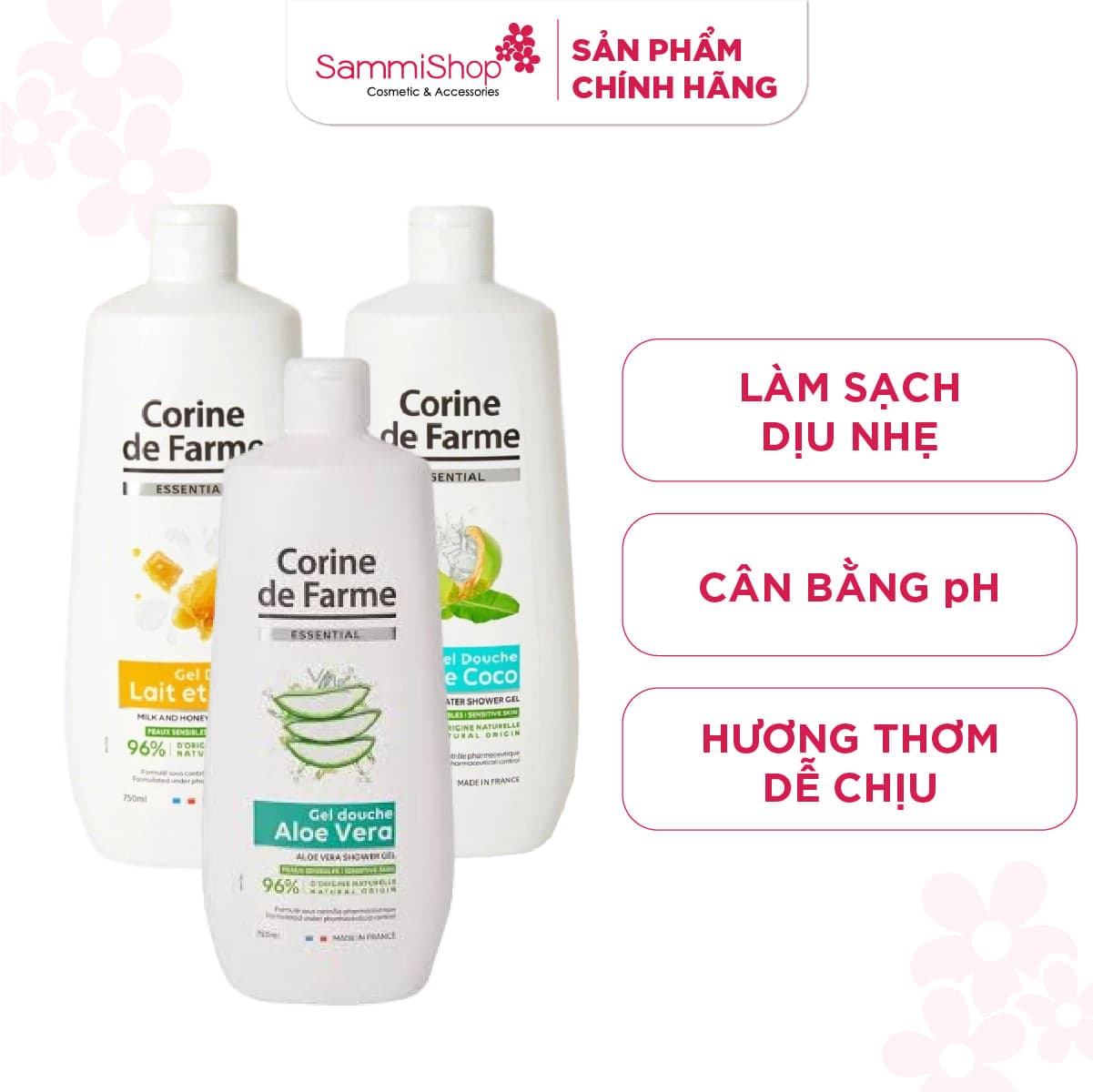 Corine De Farme Sữa tắm Essential Shower Gel 750ml thumb 5