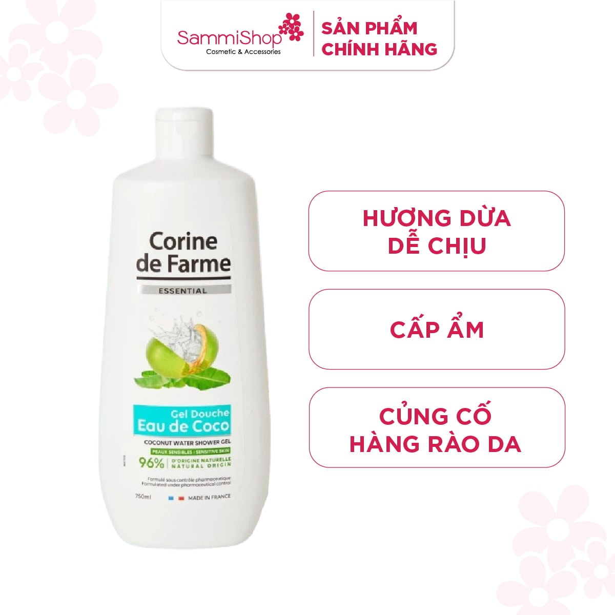 Corine De Farme Sữa tắm Essential Shower Gel 750ml 6