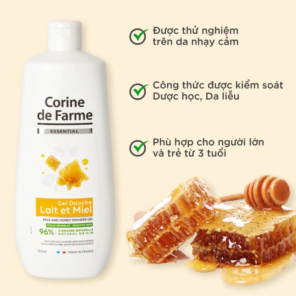 Corine De Farme Sữa tắm Essential Shower Gel 750ml thumb 17
