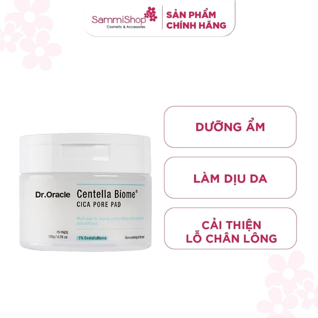 Dr.Oracle Mặt nạ giấy Centella Biome Cica Pore Pad 75pcs 2