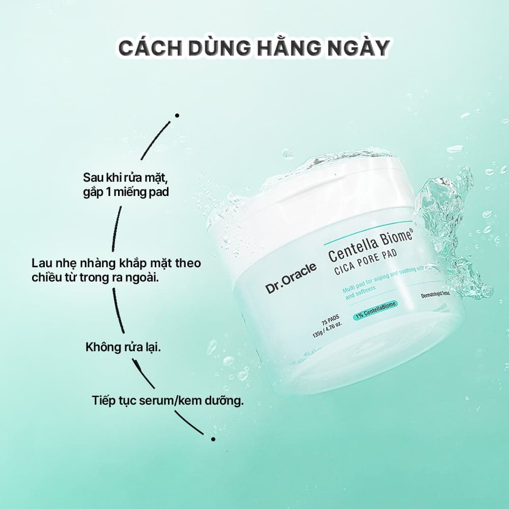 Dr.Oracle Mặt nạ giấy Centella Biome Cica Pore Pad 75pcs thumb 8