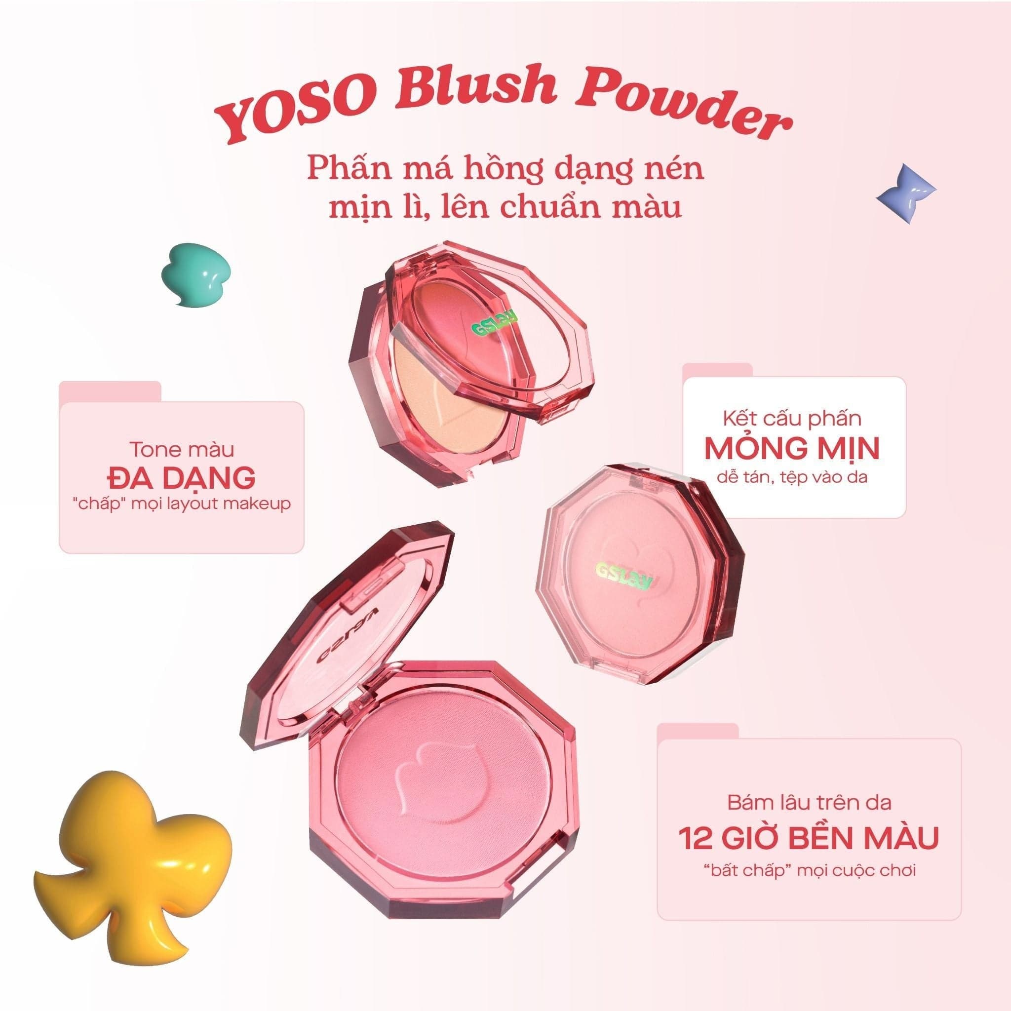 Gslay phấn má hồng Gslay Yoso Blush Powder 5g thumb 3
