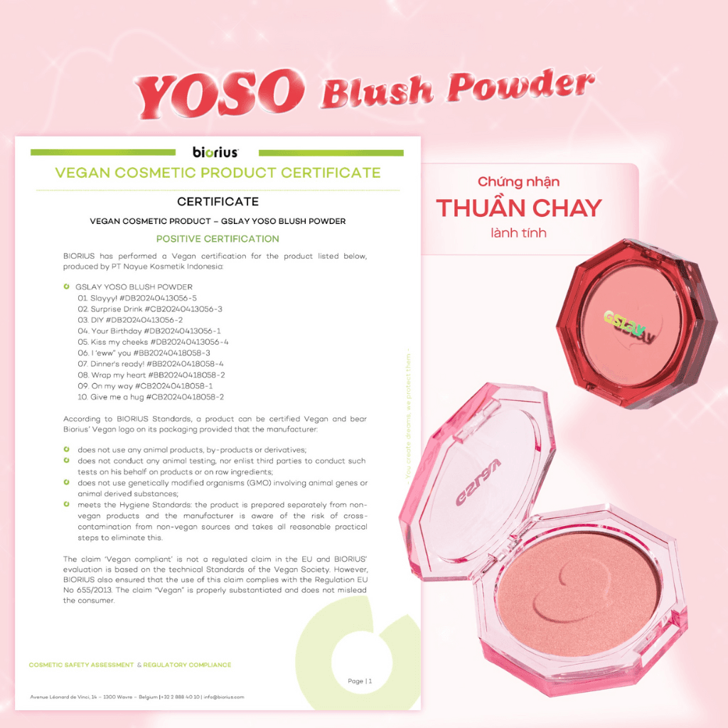Gslay phấn má hồng Gslay Yoso Blush Powder 5g thumb 6