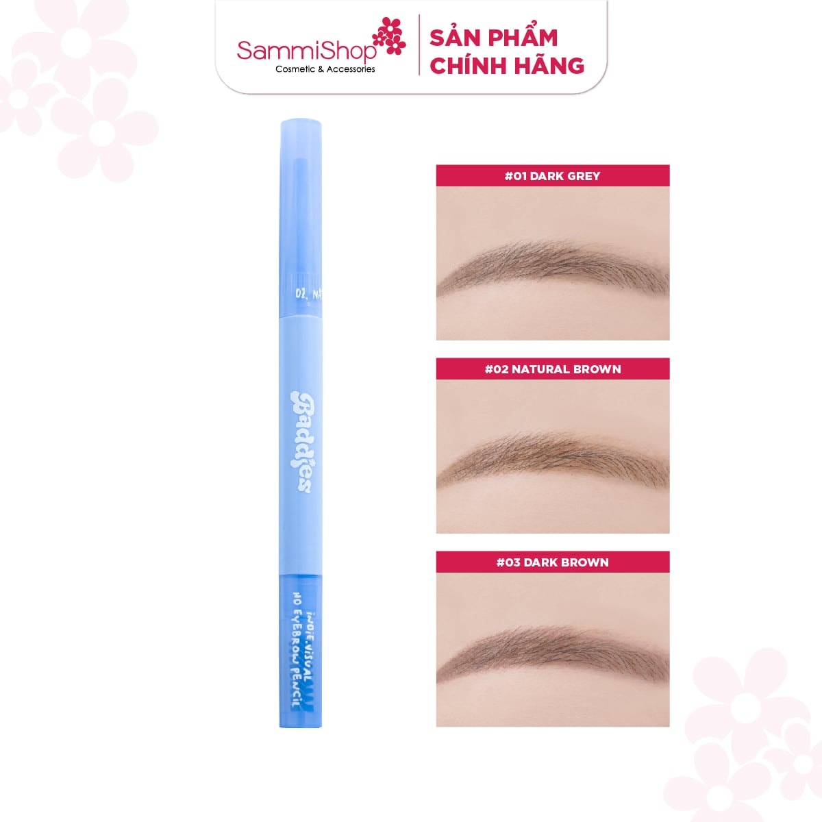 Baddies Chì kẻ mày HD Eyebrow Pencil 0.2g 1