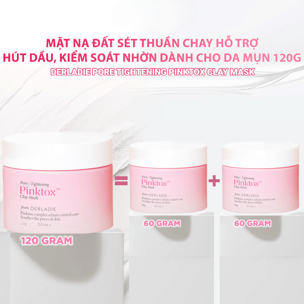 Derladie Mặt Nạ Đất Sét Pore Tightening Pink Tox Clay Mask 1